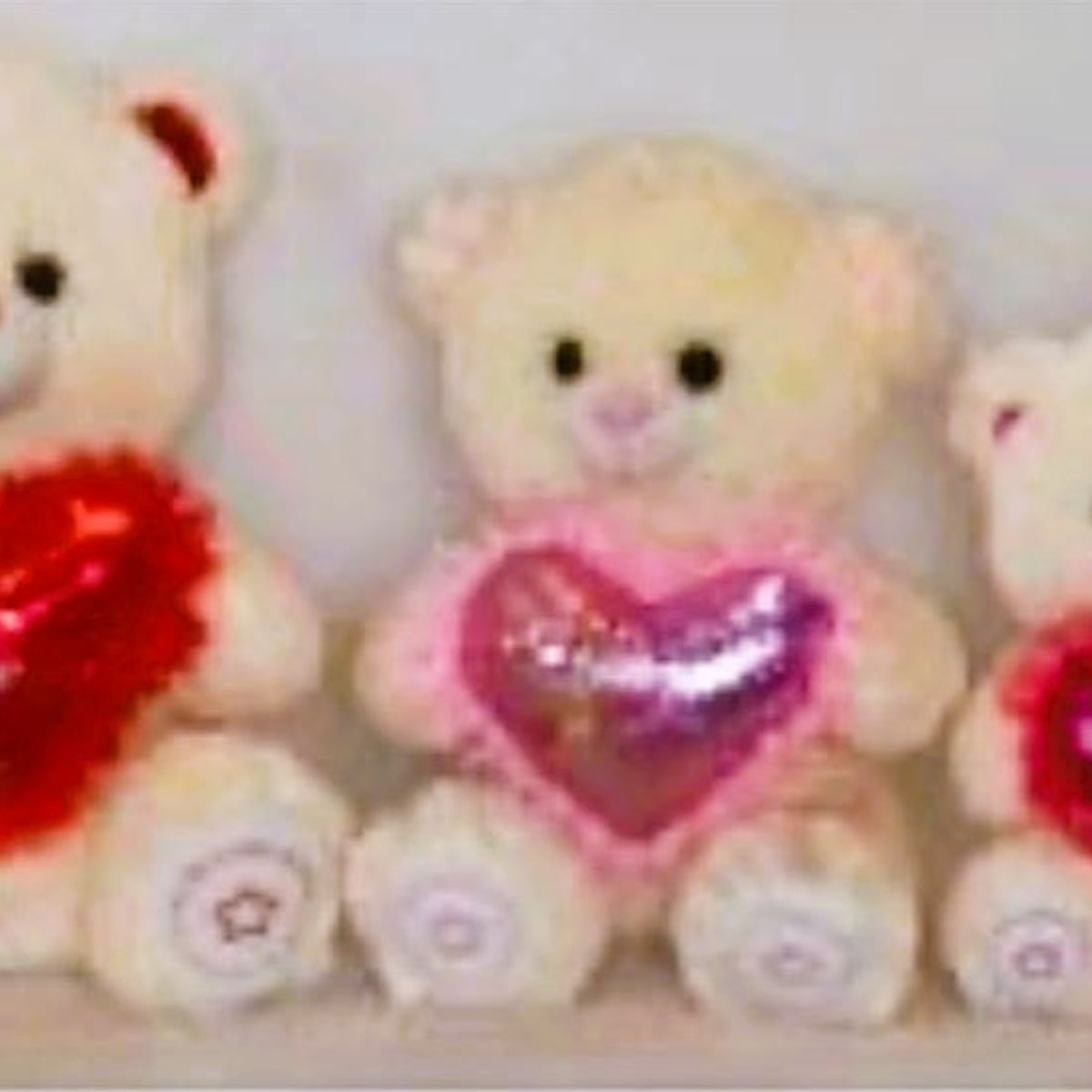 GENERICO - Peluche Oso CON CORAZON Y BLONDA MUSICAL 30CM