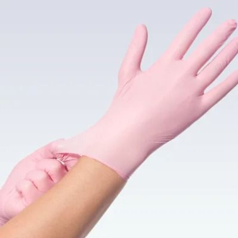 GENERICO - Guantes de Nitrilo Rosa Talla S x 100 unidades