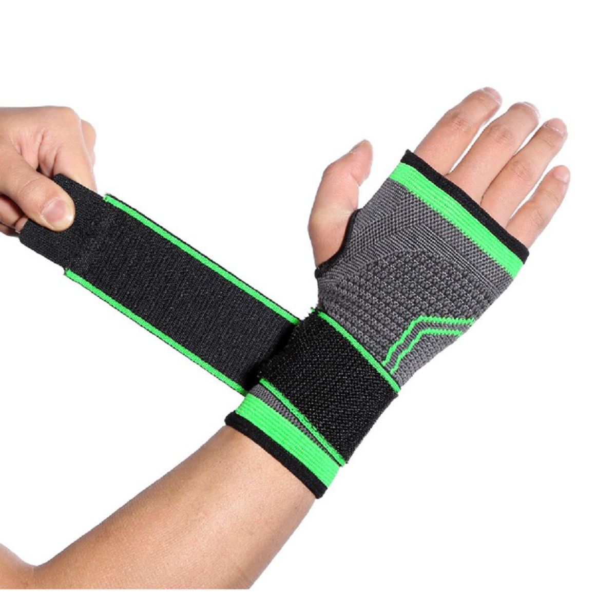 GENERICO - Muñequera con palma elastico protector deportes