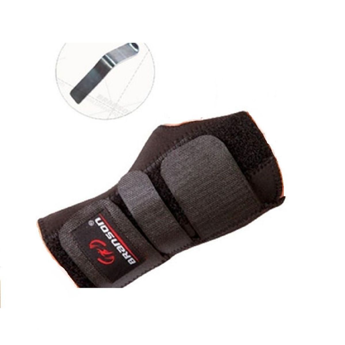 BRANSON - Muñequera bilateral Branson negro Talla S