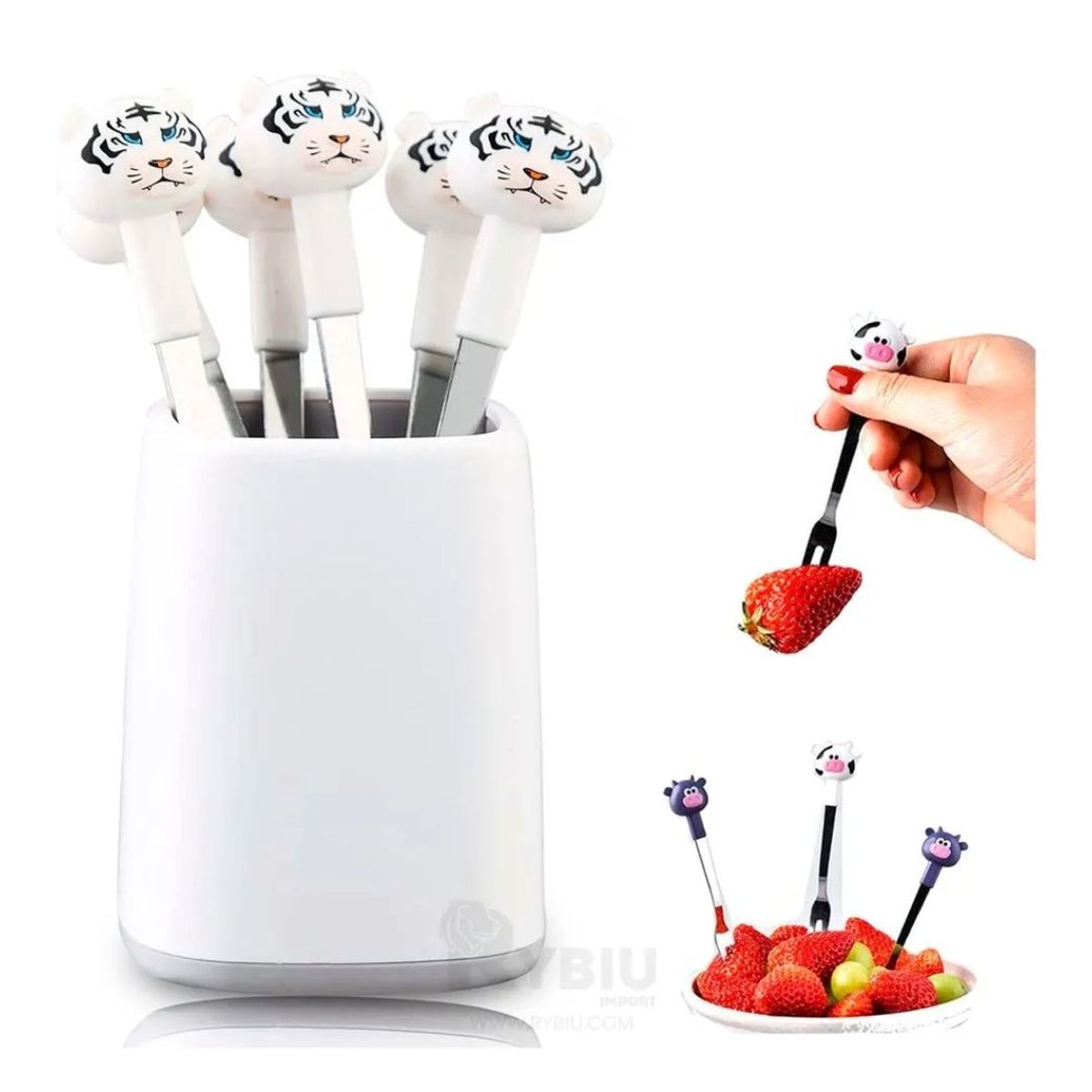 Mini Tenedores Blanco para Frutas, marca GENERICO - Foto Principal