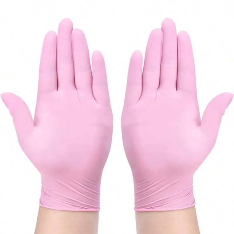 GENERICO - Guantes de Nitrilo Rosa Talla M x 100 unidades