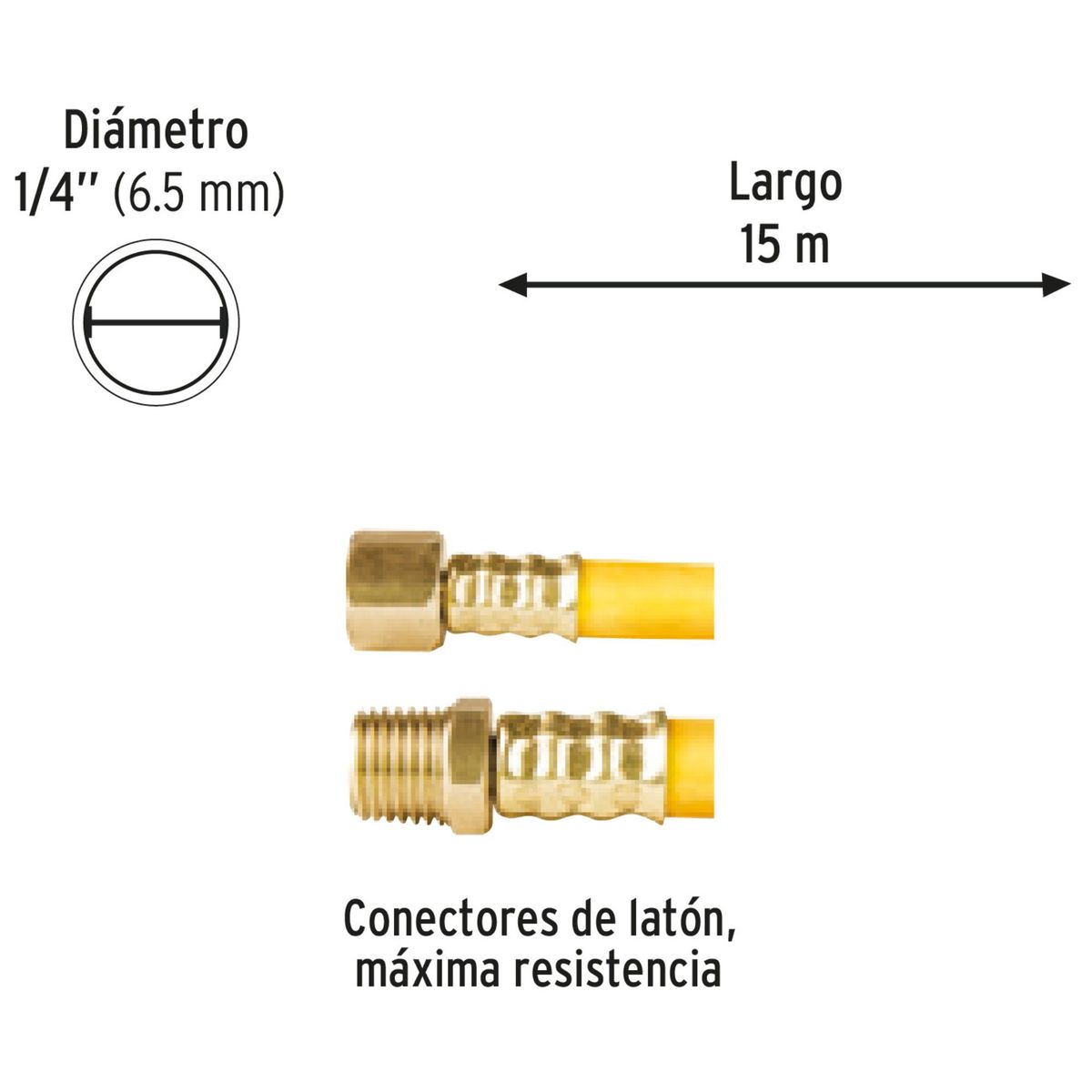 TRUPER - Manguera de aire para compresor  15 metros x 1-4 Truper pretul