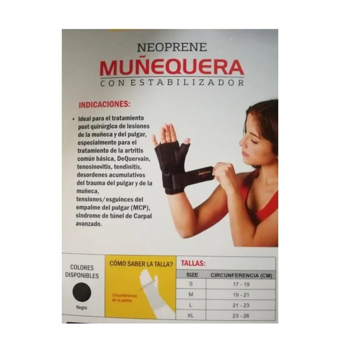 BRANSON - Muñequera ortopédica doble férula de aluminio Branson Talla XL Izquier