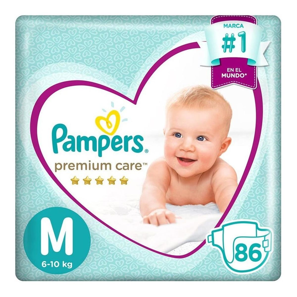 PAMPERS - Pañales Pampers Premium Care MegaPack Talla M 86 unidades