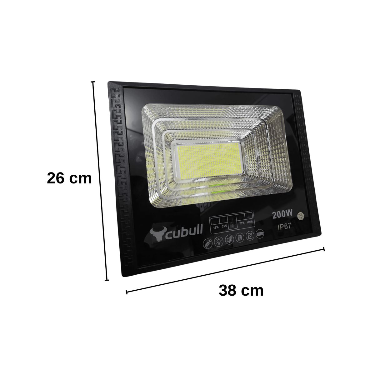 CUBULL - Reflector LED 200w con panel solar Cubull