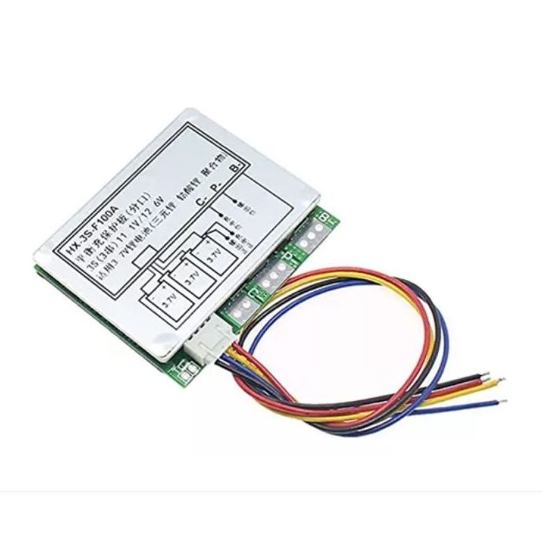 GENERICO - Circuito de Proteccion BMS 3S 12V 100A Para Li-ion