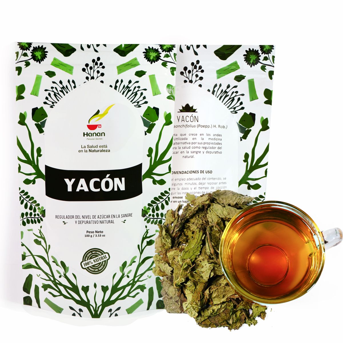 HANAN PERUVIAN SECRETS - Hojas de Yacón Infusión Hanan Duopack 100g