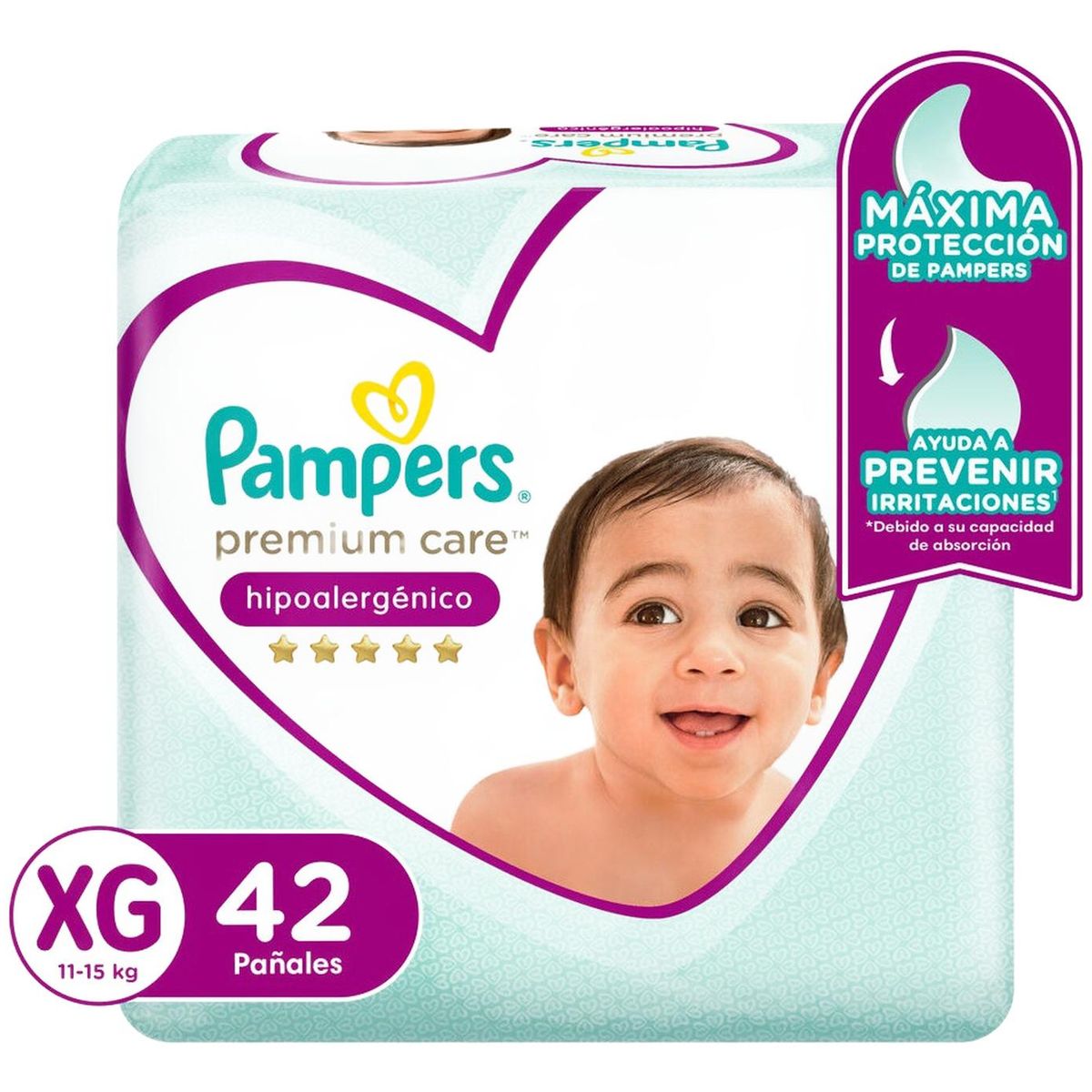 PAMPERS - Pañales Pampers Premium Care Talla XG 42 unidades