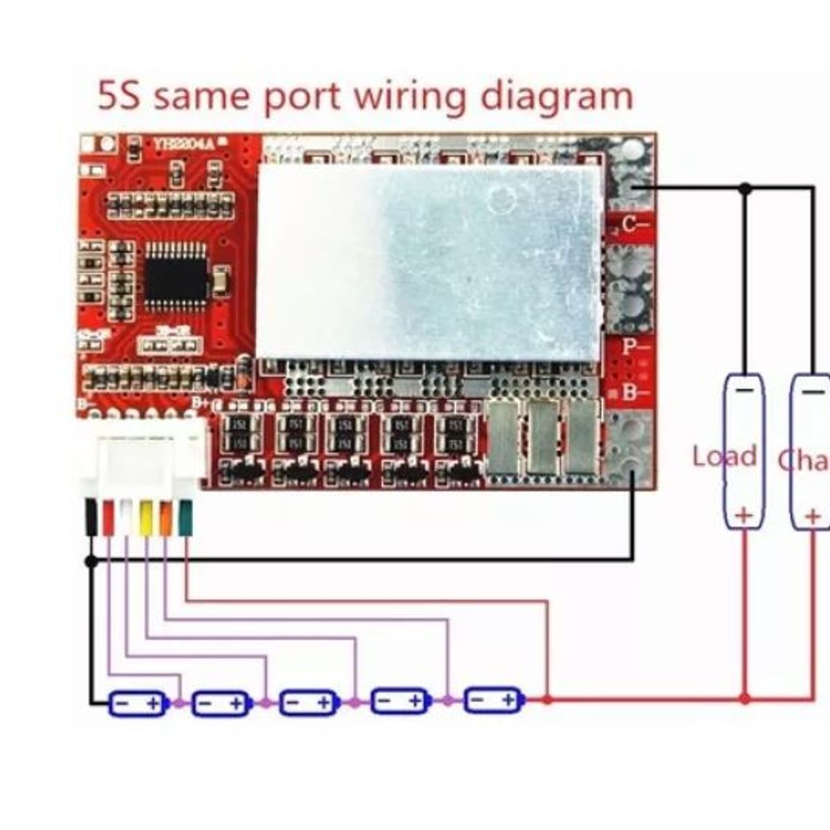 GENERICO - Circuito de Proteccion BMS 5S 21V 50A Para Li-ion