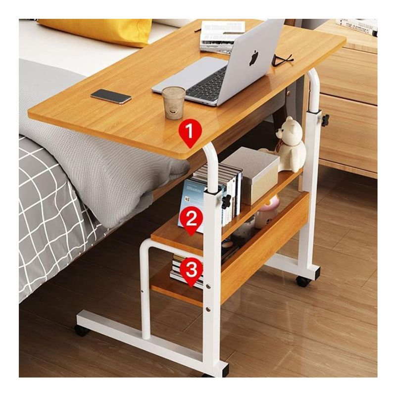 GENERICO - Mesa Escritorio Para Laptop Con Ruedas Portátil Ajustable MarrónC 1361