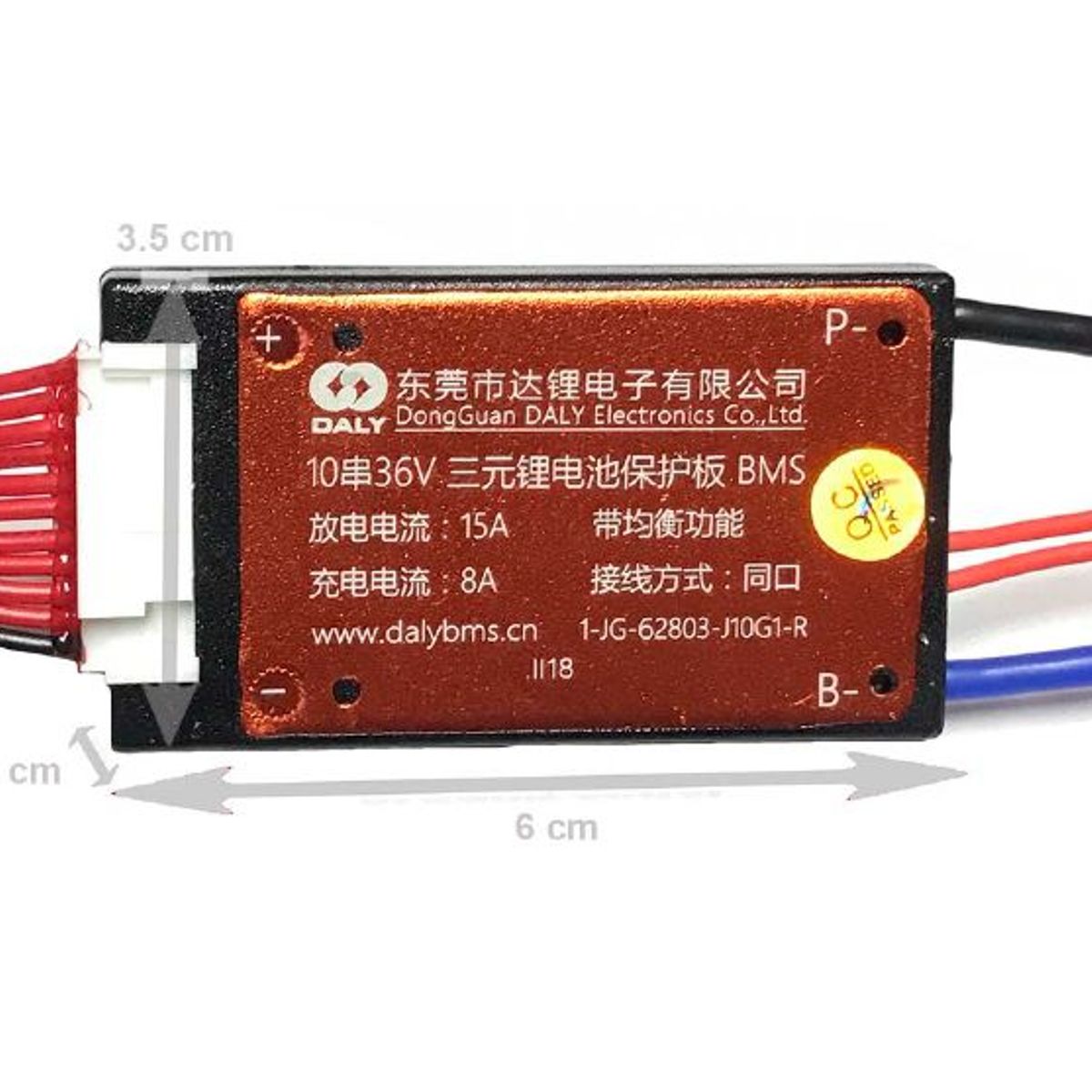 GENERICO - Circuito de Proteccion BMS DALY 10S 42V 15A Para Li-ion