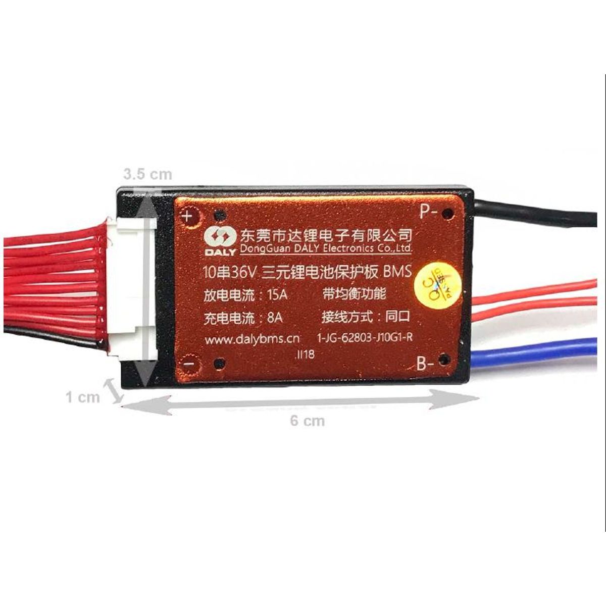 GENERICO - Circuito de Proteccion BMS DALY 10S 42V 15A Para Li-ion
