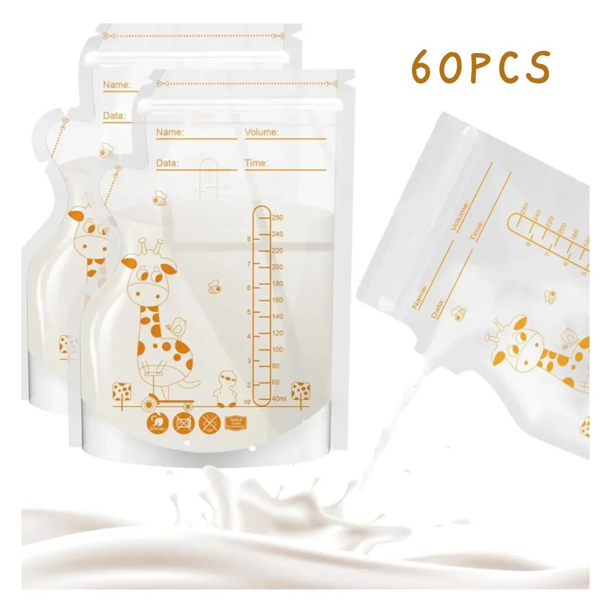 GENERICO - Bolsas Para Almacenar Leche Materna 30Unidades de 250ml