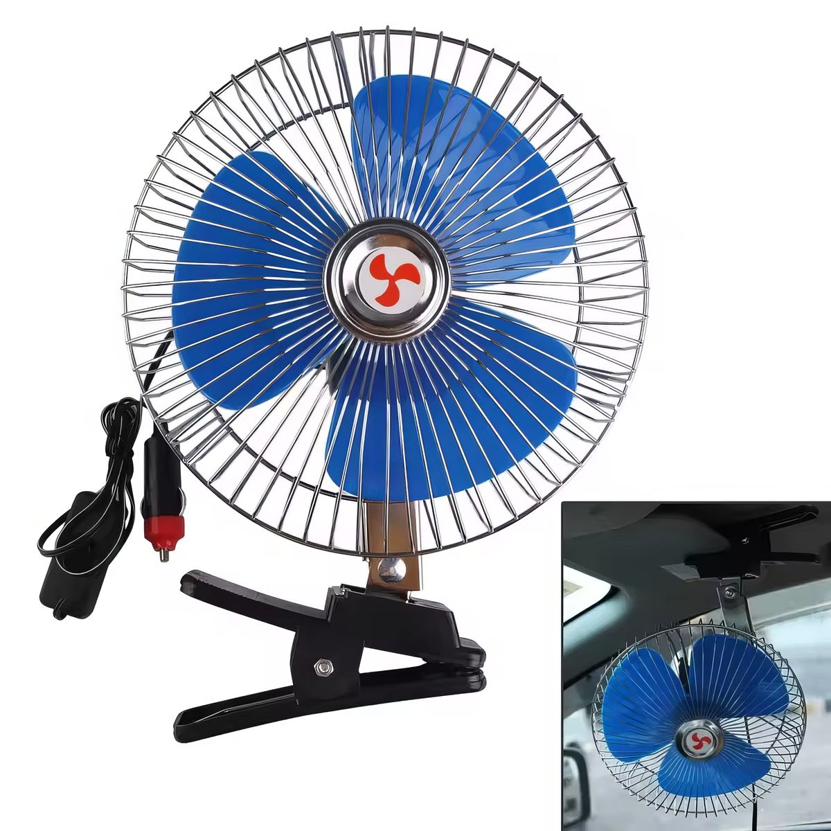 GENERICO - Pack de Verano Asiento Tipo Fresco + Ventilador de 8