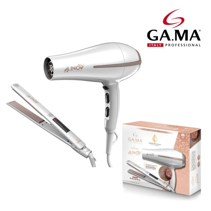 GAMA - COMBO GAMA ALISADOR LED + SECADORA DE CABELLO 2200W