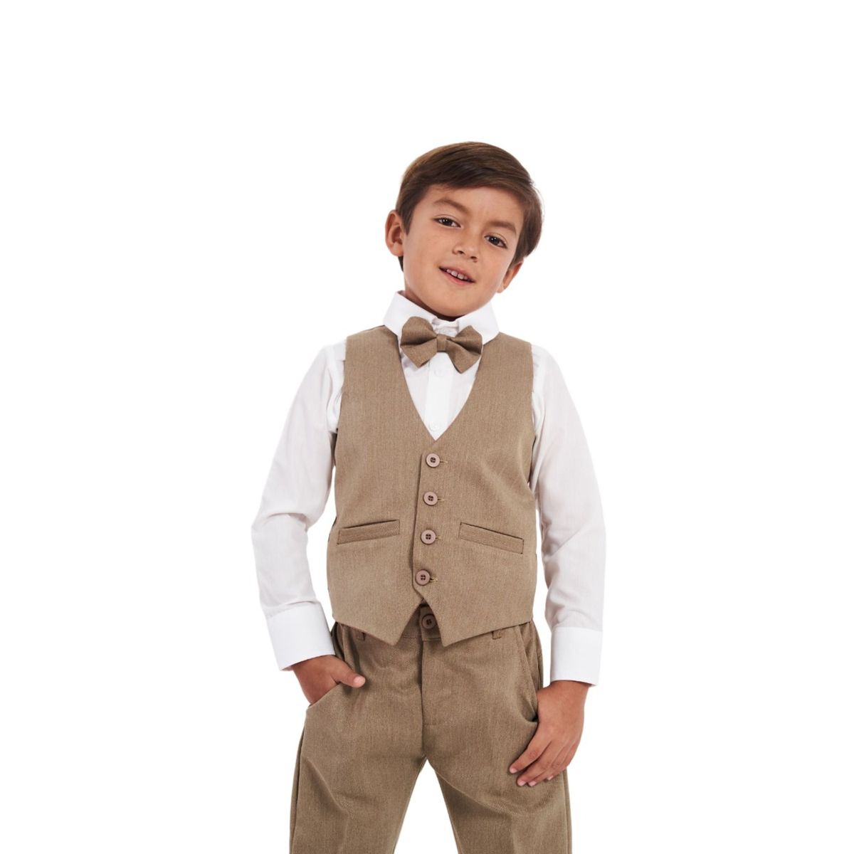 GENERICO - Conjunto traje formal marron