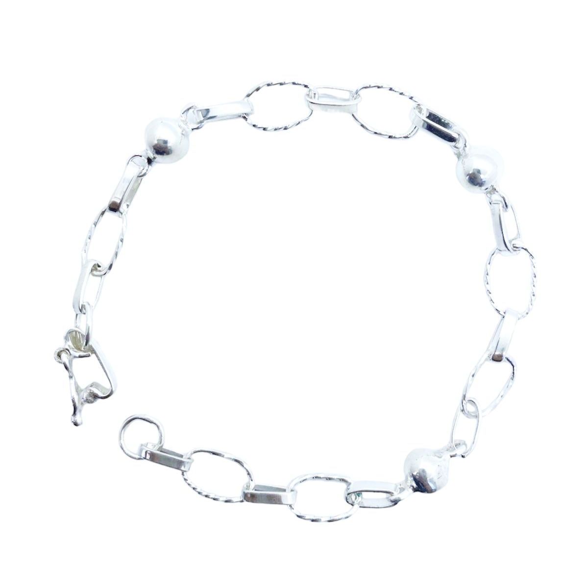 JOYERIA D'PILMER - PULSERA DE PLATA 950 ESLABON CON ESFERA