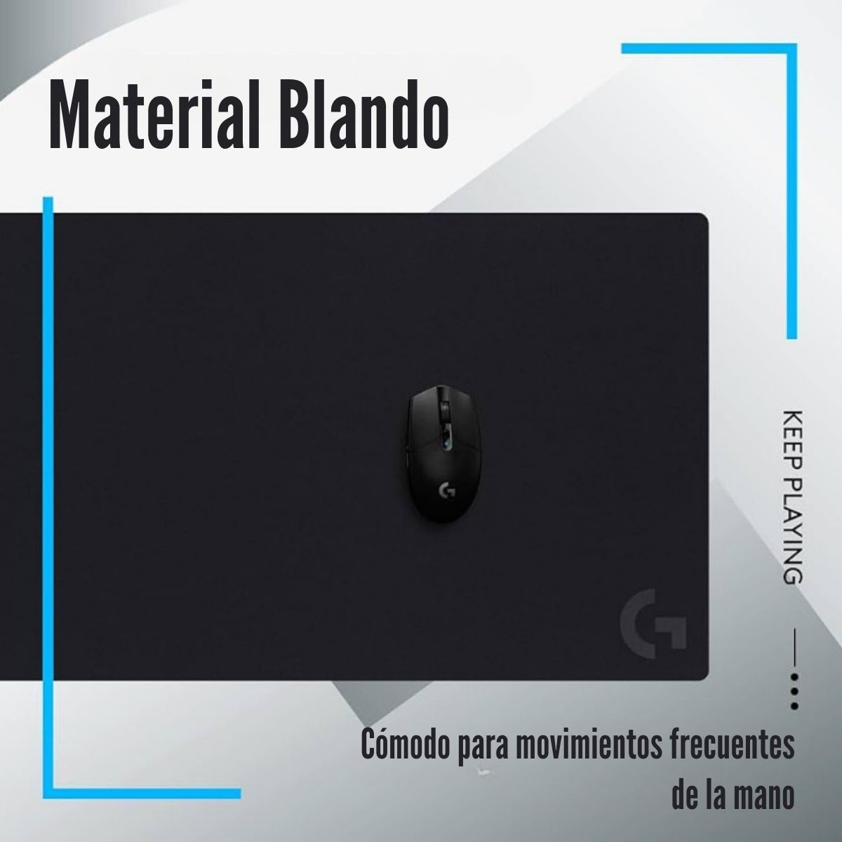 LOGITECH - Logitech - Mousepad G840 XL Tamaño: 400 mm x 900 mm x 3 mm