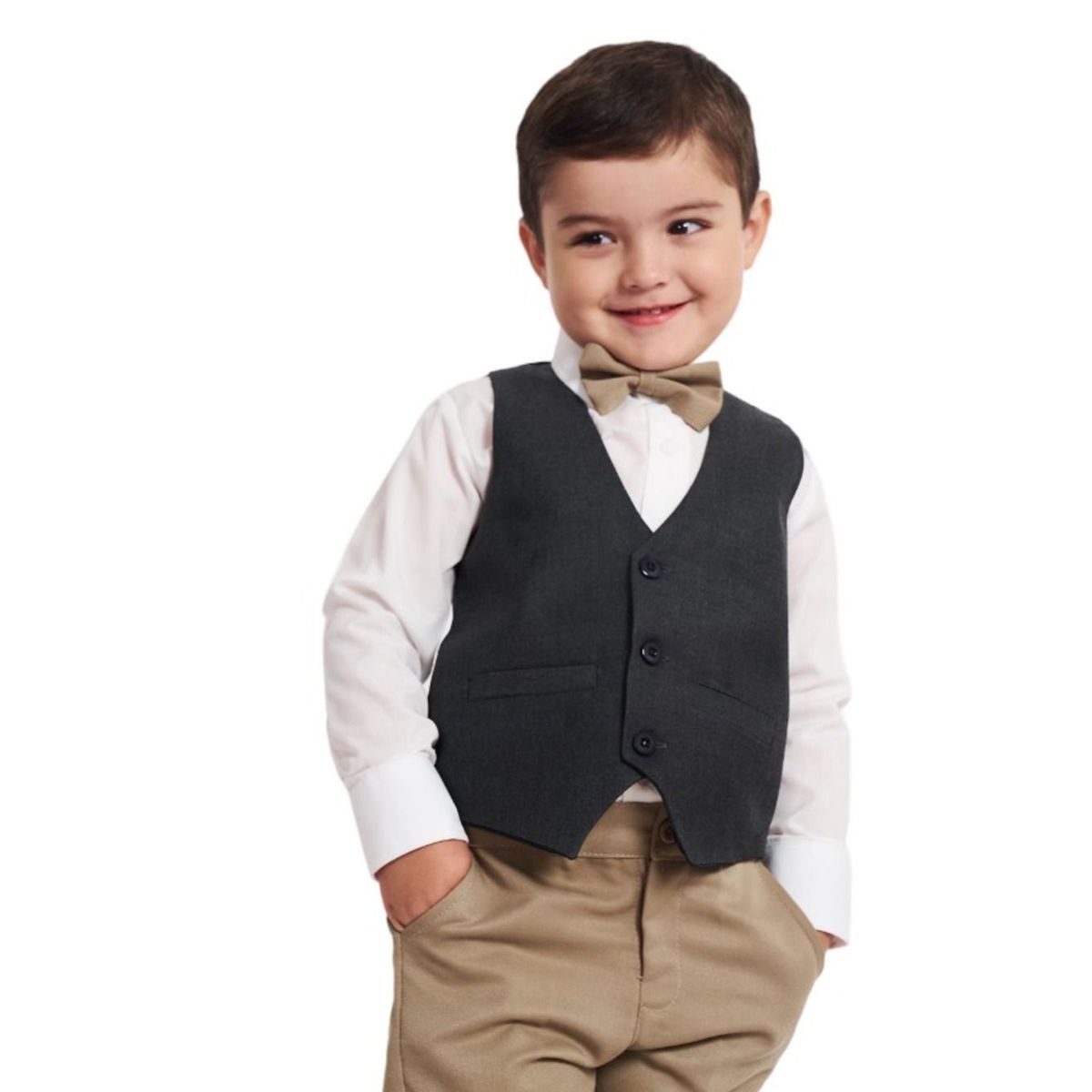 GENERICO - Conjunto drill chaleco gris