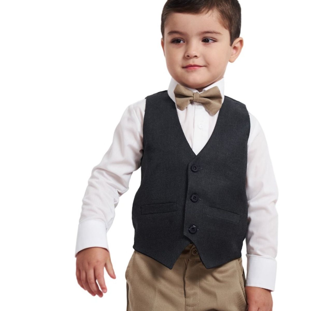 GENERICO - Conjunto drill chaleco gris