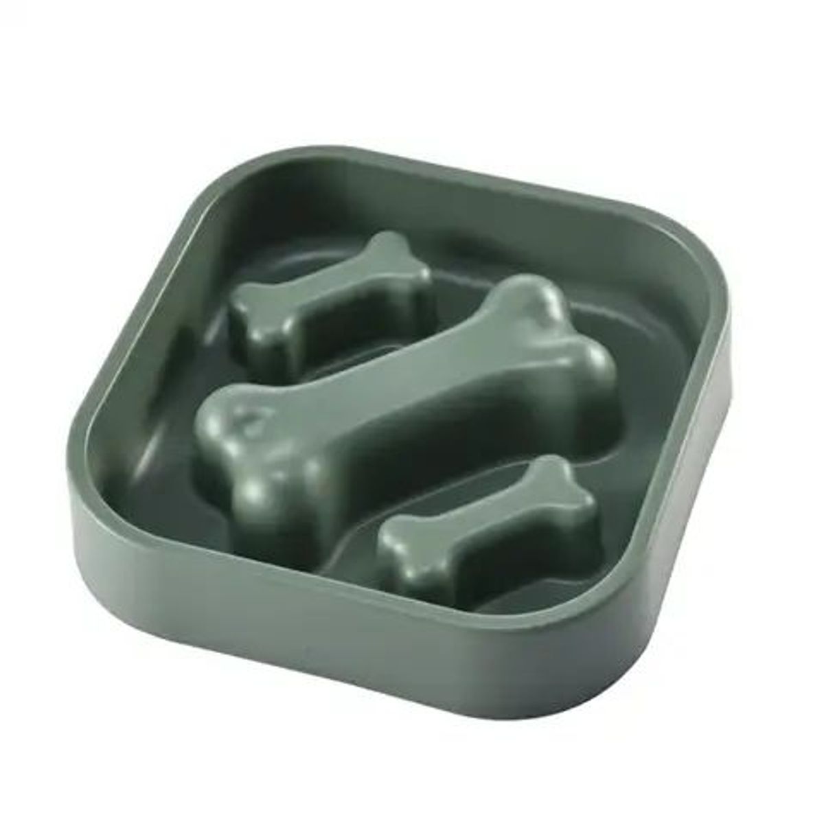GENERICO - Plato para Perro Antiansiedad cuadrado Verde