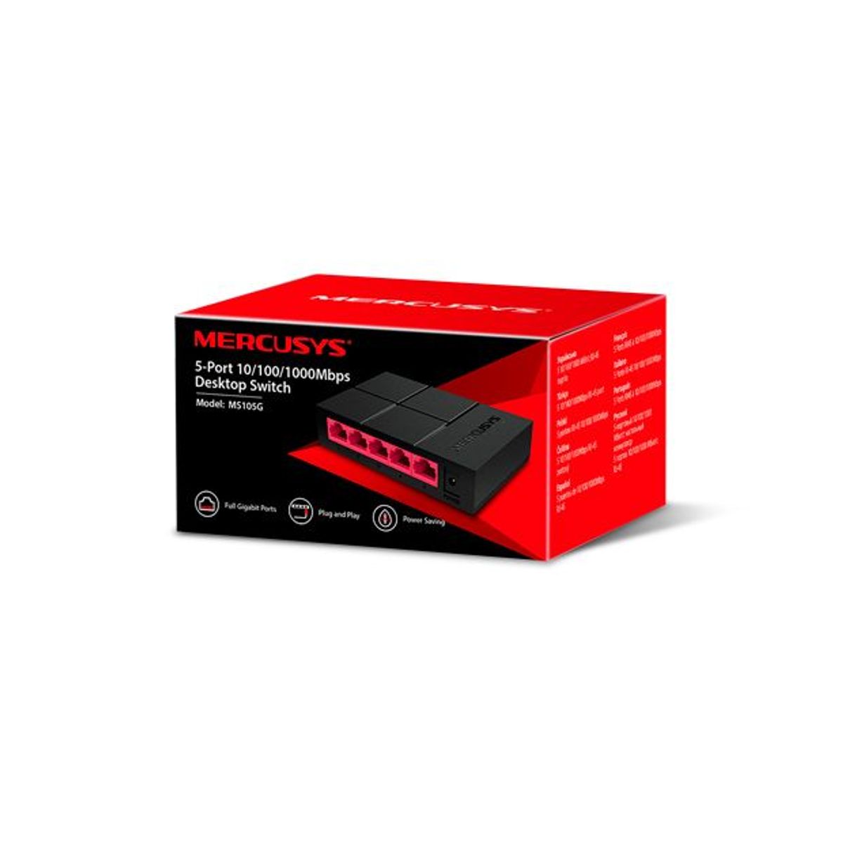 MERCUSYS - SWITCH GIGABIT 5 PUERTOS MERCUSYS MS105G