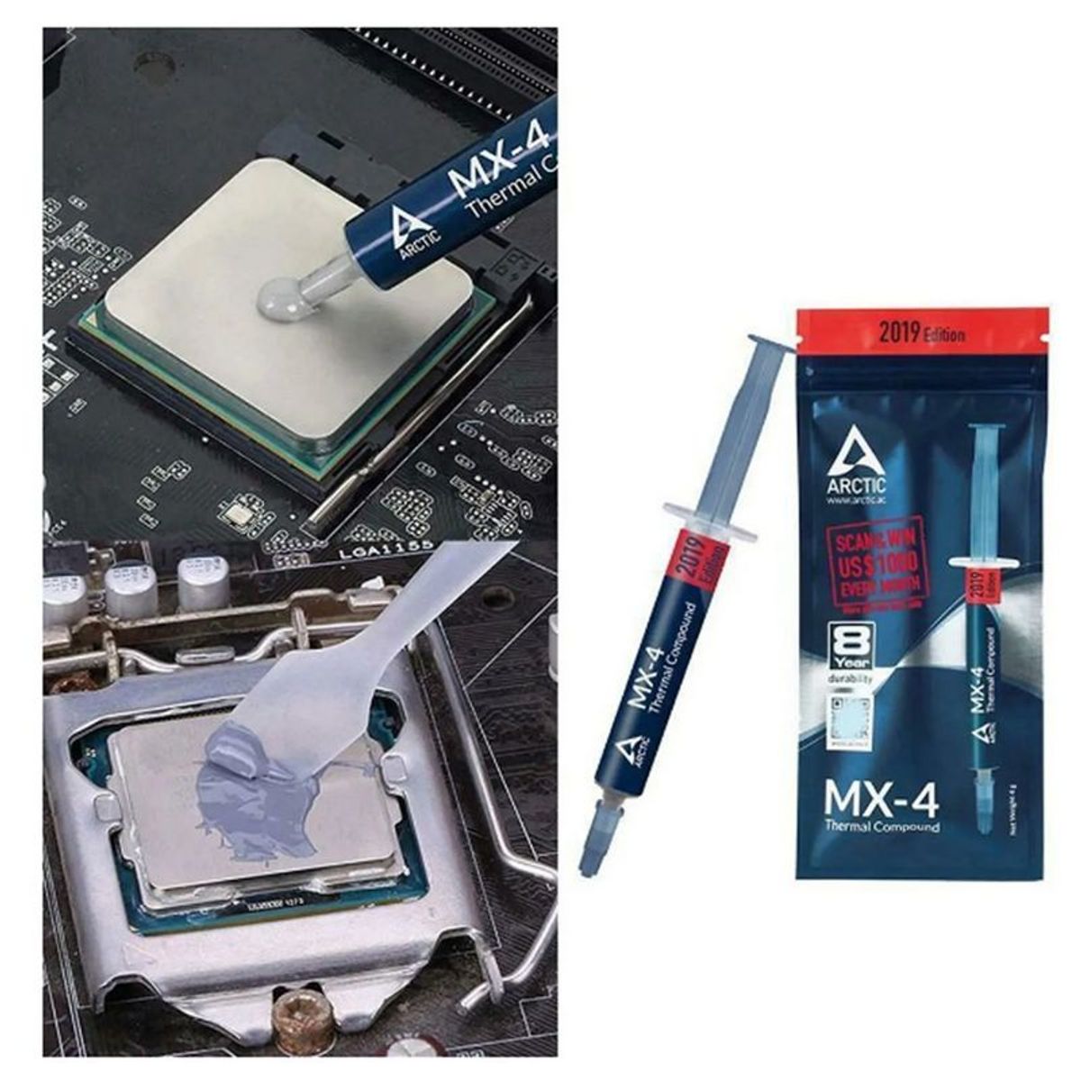 GENERICO - Pasta Termica Arctic MX-4 4g MX 4 Silicona refrigerante CPU