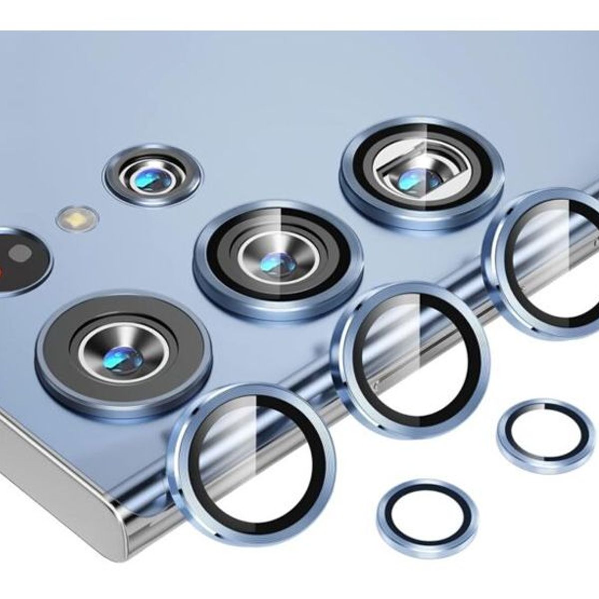 GENERICO - Mica de Vidrio Individual de Cámara Samsung S24 Ultra Blue