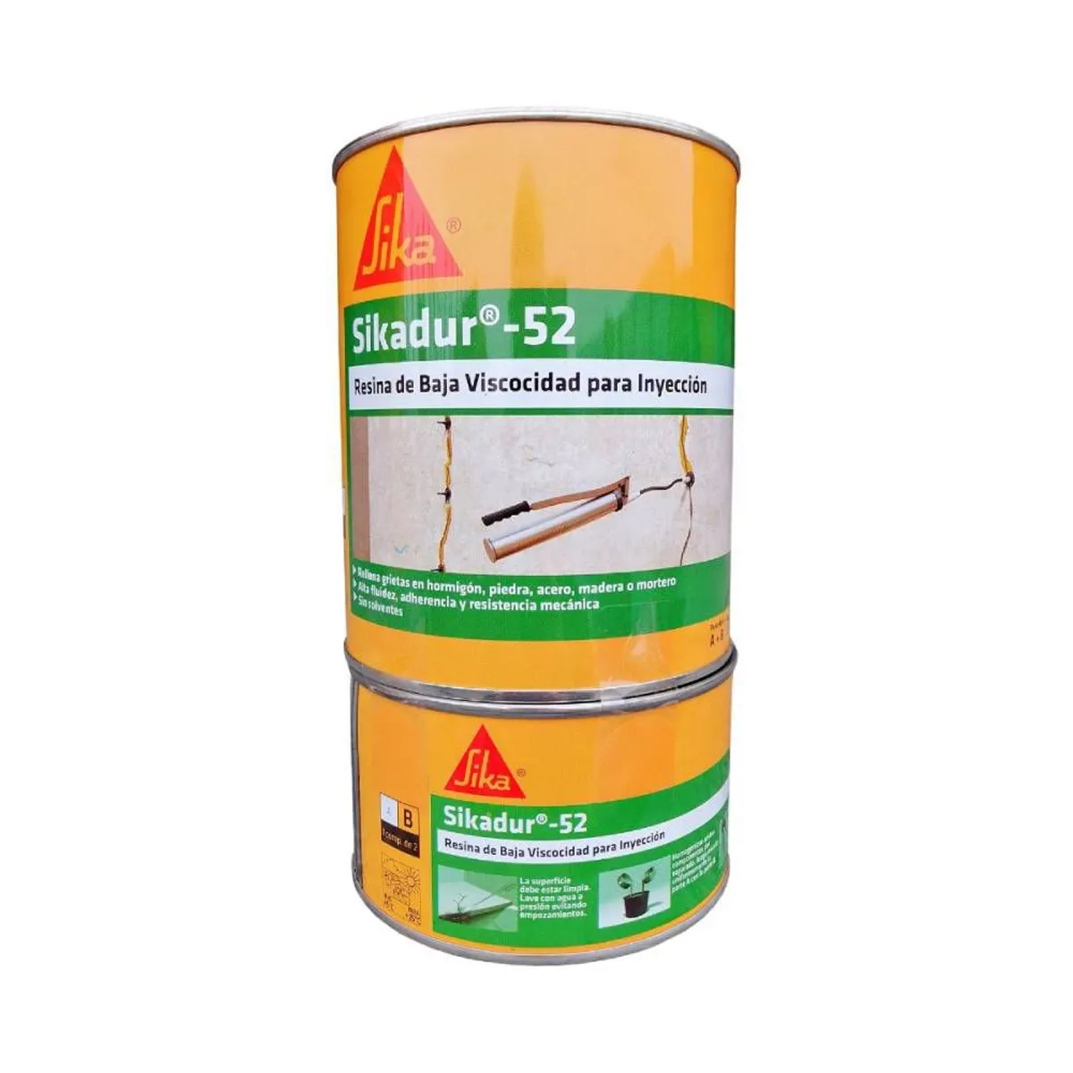 SIKA - Resina inyectable para sellar grietas Sikadur 52 transparente 1Kg