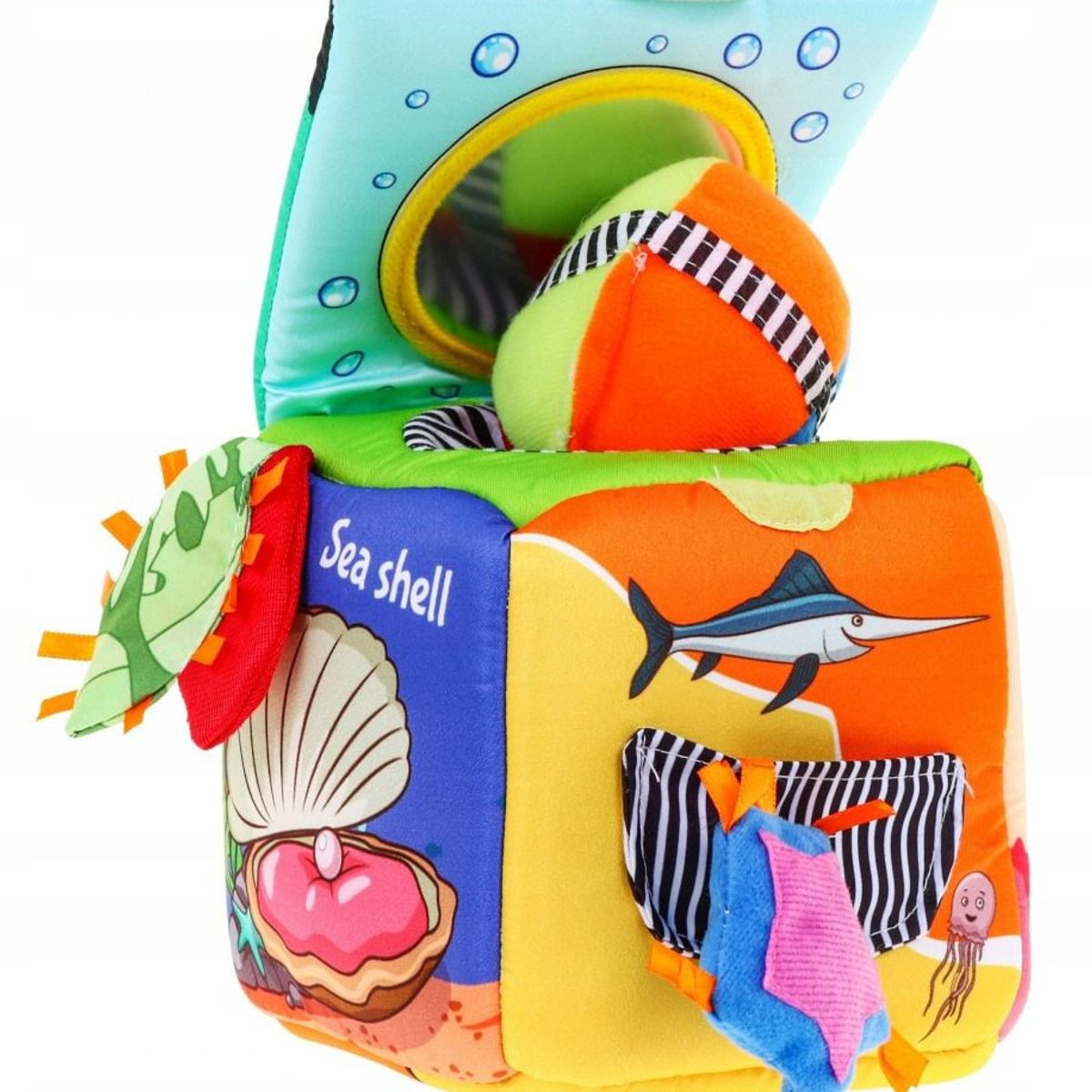 GENERICO - Juguete sensorial cubo educativo y sonajero