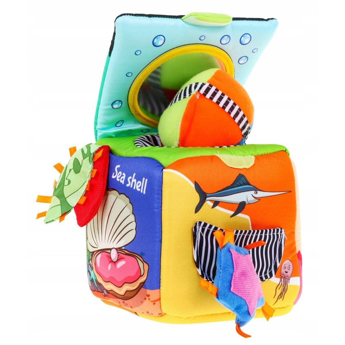 GENERICO - Juguete sensorial cubo educativo y sonajero