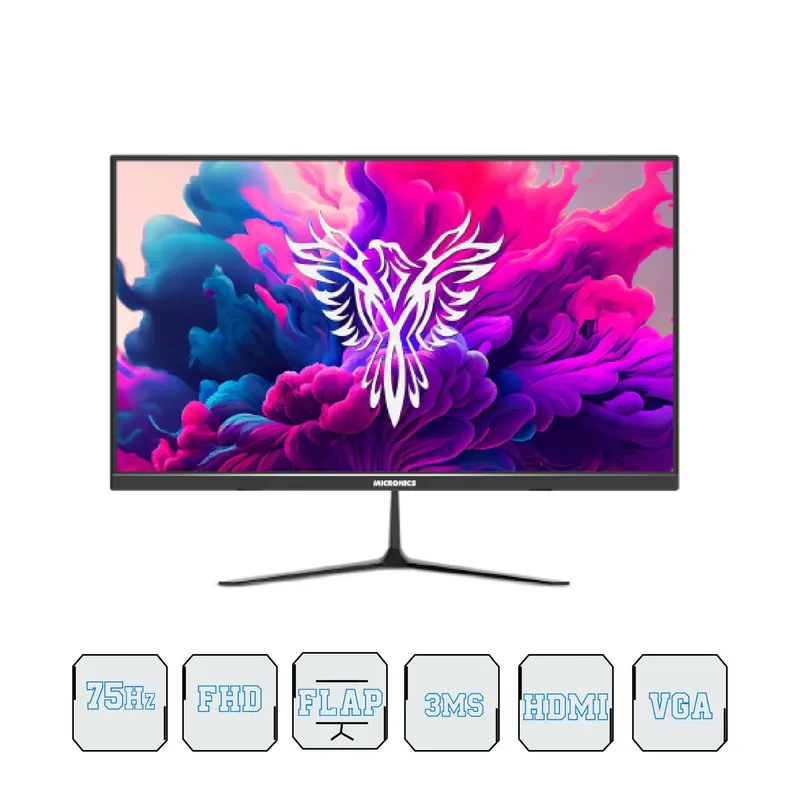 MICRONICS - MONITOR GAMER MIC DG22FC 22" FHD 1920 x 1080 PLANO 75Hz MICRONICS