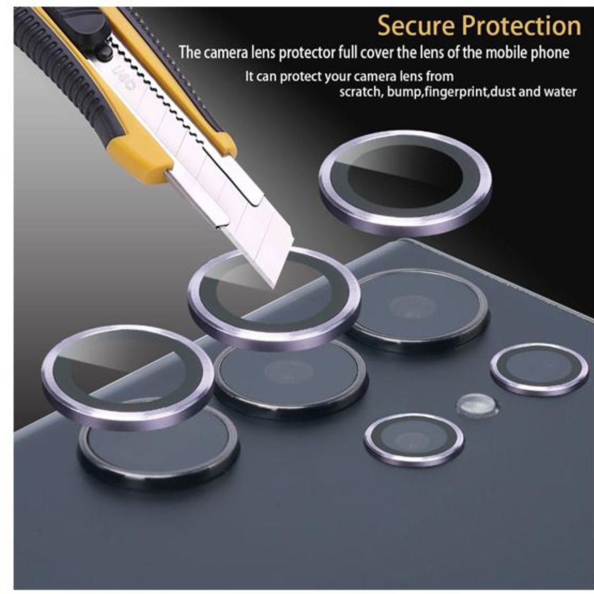 GENERICO - Mica de Vidrio Individual de Cámara Samsung S24 Ultra Violet