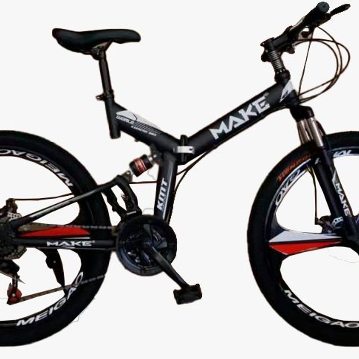 GENERICO - Bicicleta Urbana Aro 26" de 3 Aspas color negro