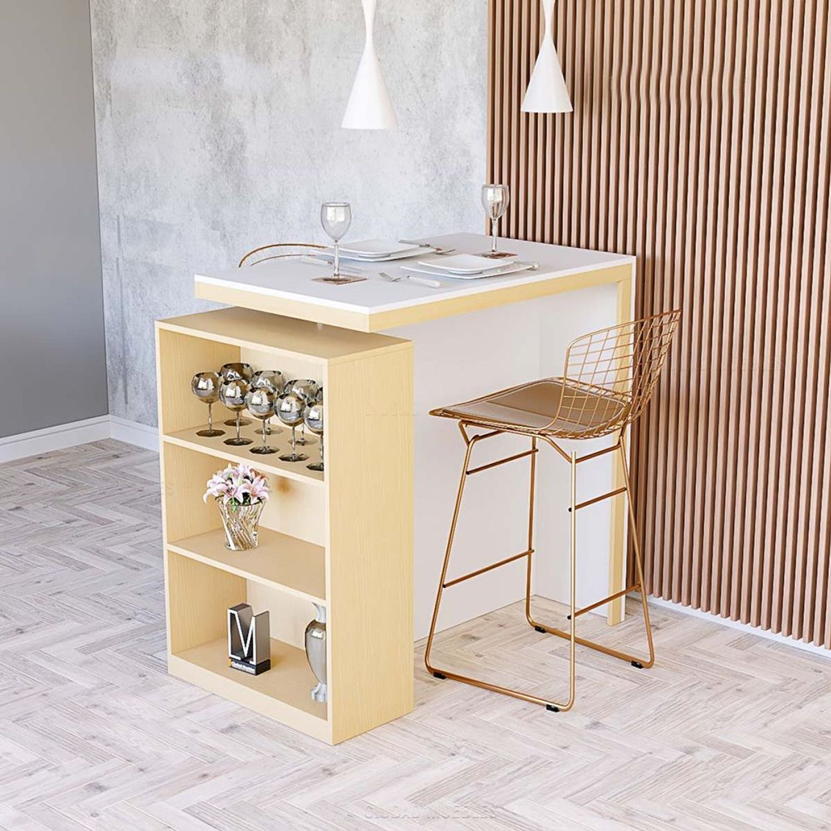 TU MESITA - Mesa Desayunador Buenos Aires 2 personas BlancoDuna TU MESITA