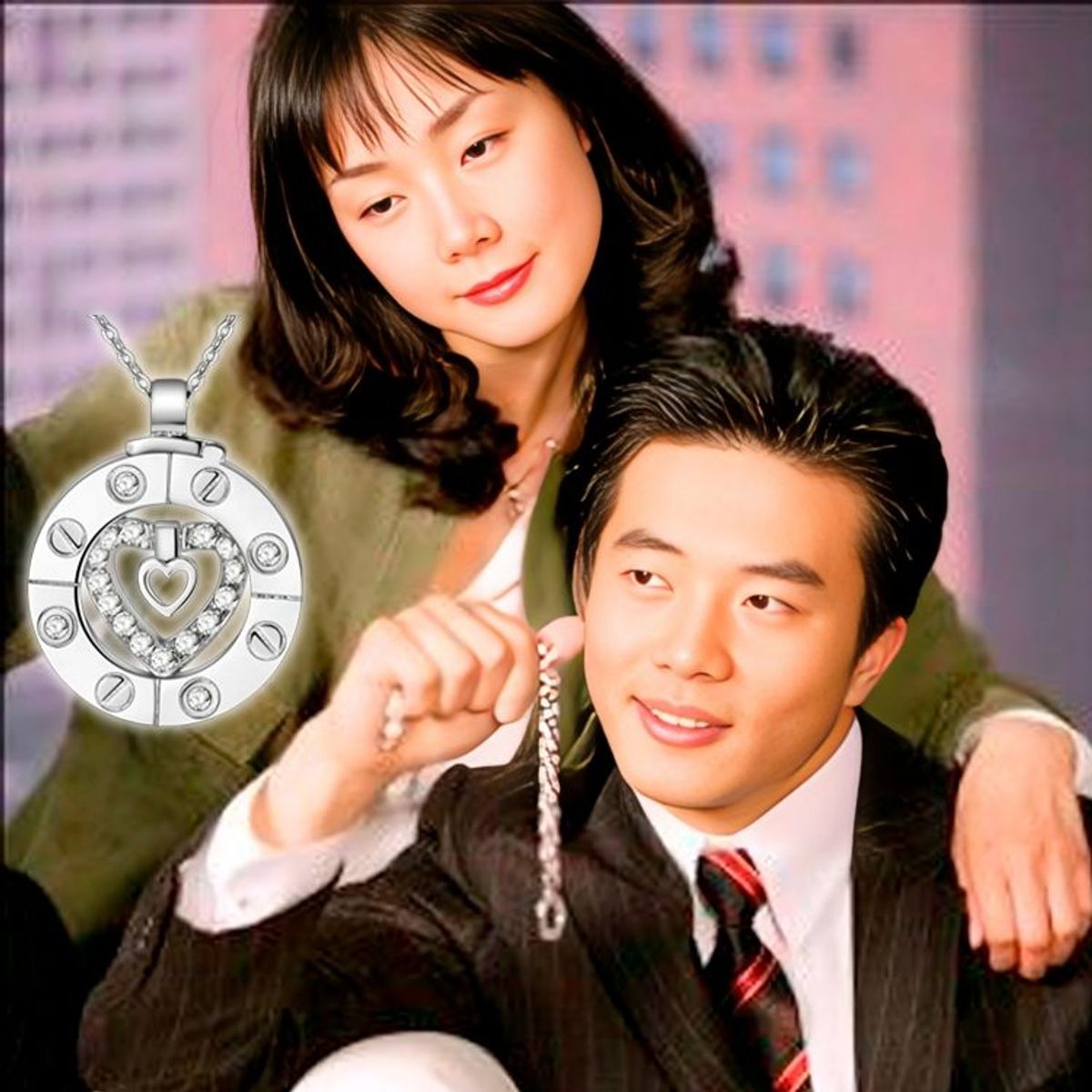 GENERICO - Collar para Pareja Dorama Escalera al Cielo