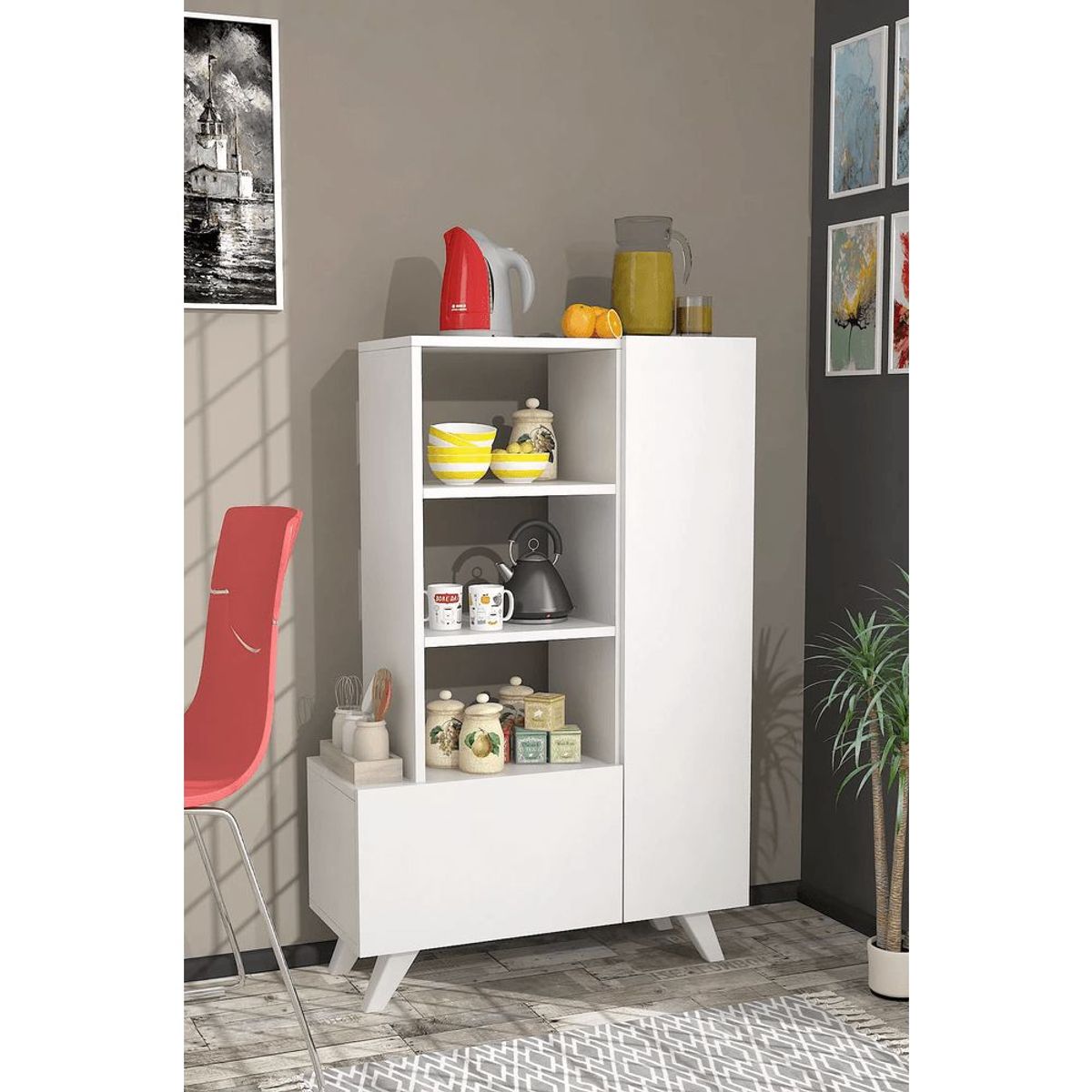 TU MESITA - Alacena de cocina 2 puertas Jordi color Blanco TU MESITA
