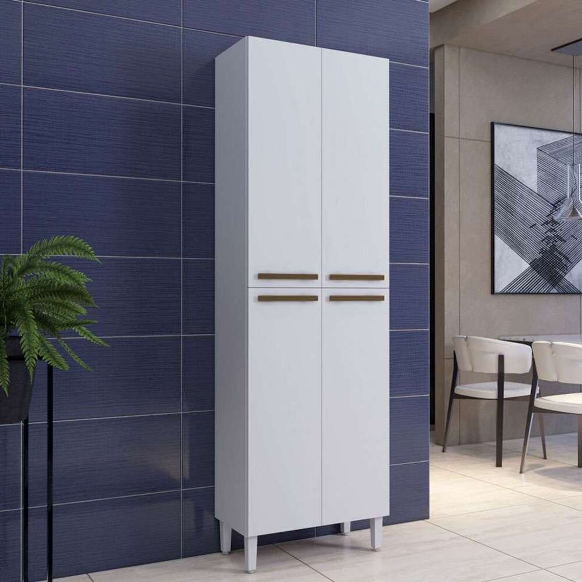 TU MESITA - Alacena Moderna 4 puertas Alejo color Blanco TU MESITA