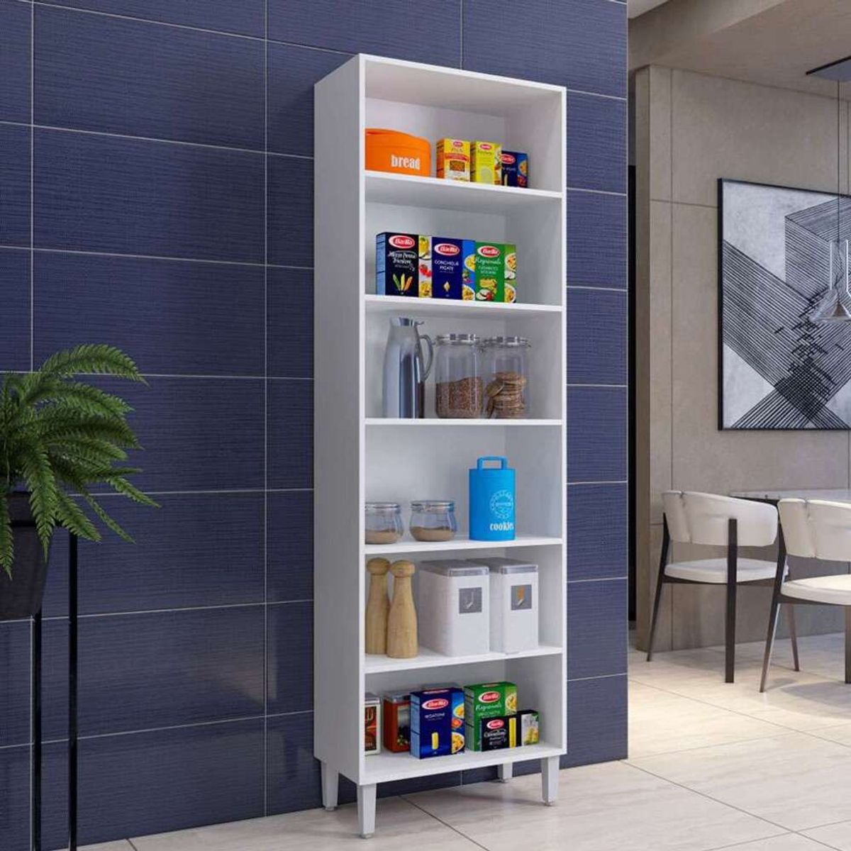 TU MESITA - Alacena Moderna 4 puertas Alejo color Blanco TU MESITA