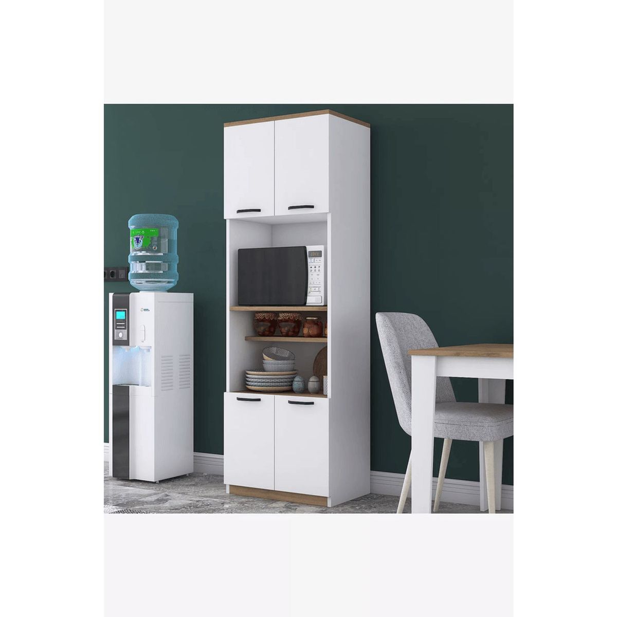 TU MESITA - Mueble para Microondas moderno Valencia color Blanco TU MESITA