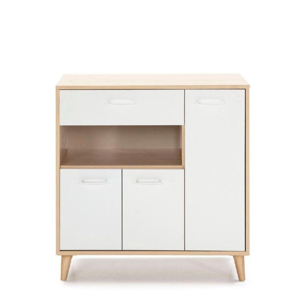 TU MESITA - Mueble para Microondas Moderno Atenas Blanco TU MESITA