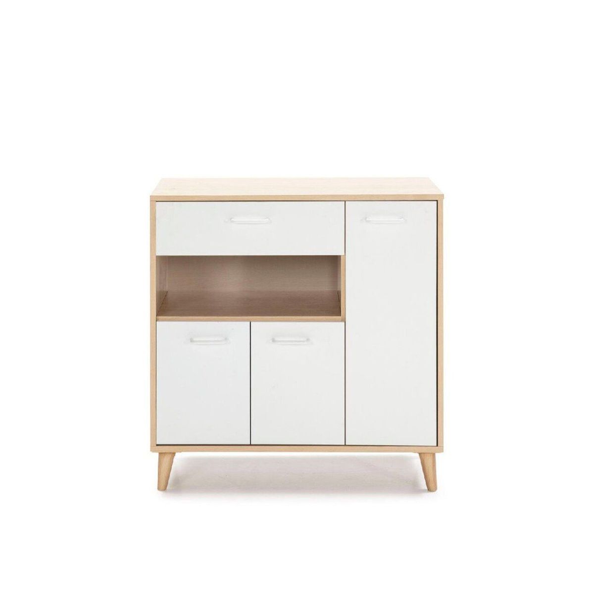 TU MESITA - Mueble para Microondas Moderno Atenas Blanco TU MESITA