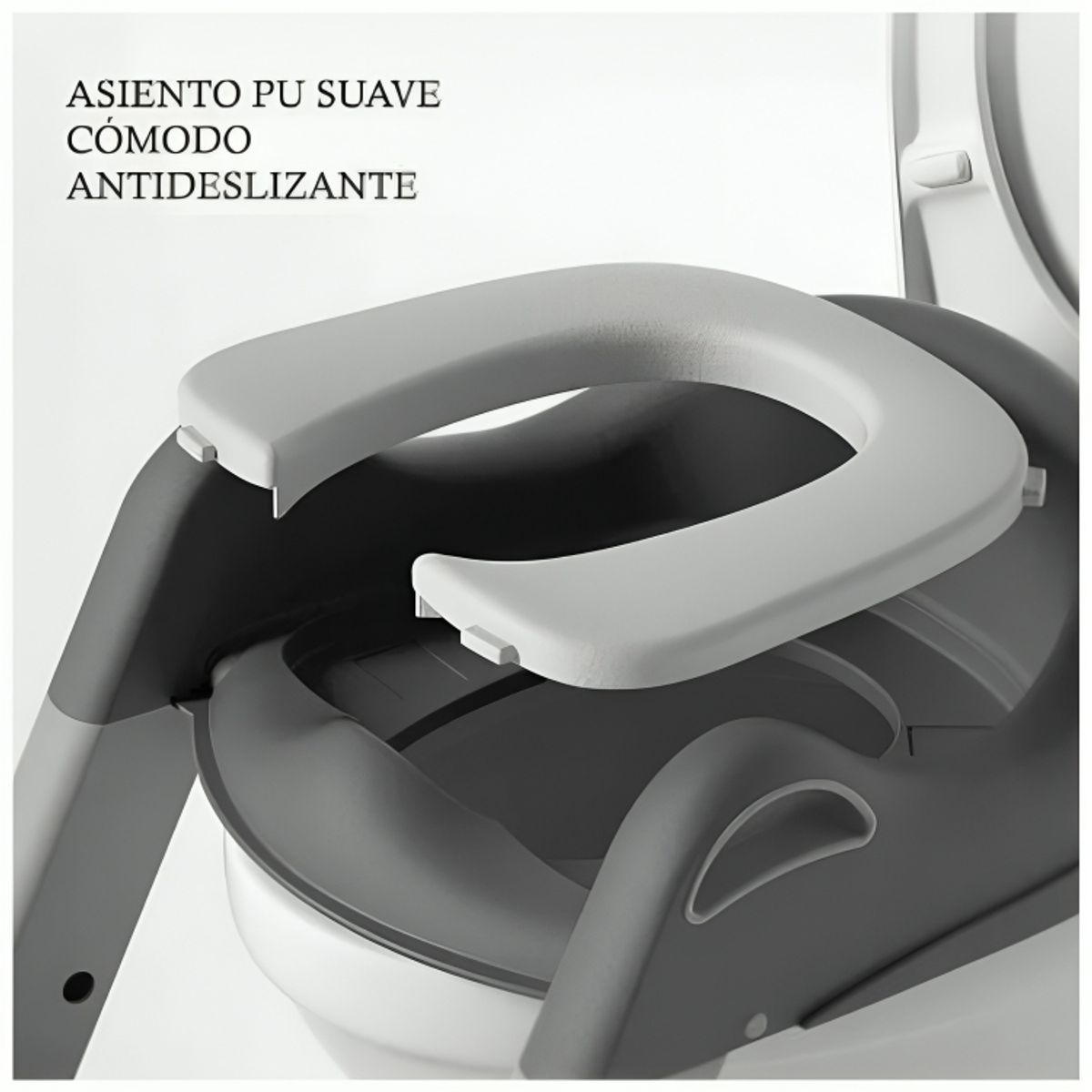 GENERICO - Escalera Con Asiento Incorporado Para ir al Baño Para Niños