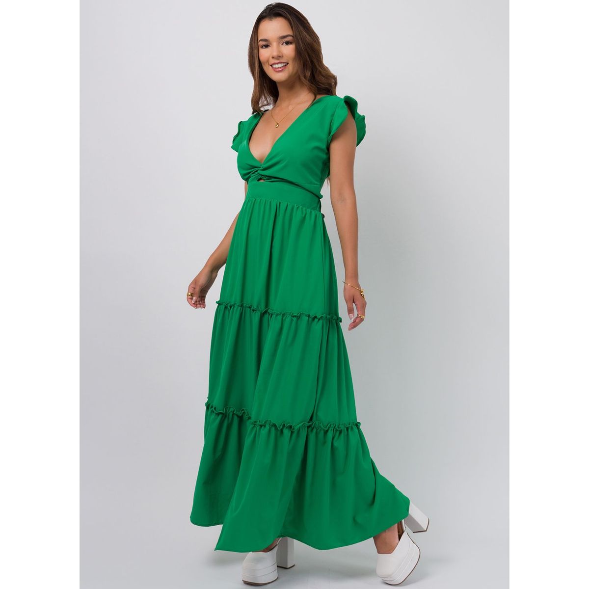 DOLCATTA - Vestido Jeanne  - Green Jade Color - Dolcatta