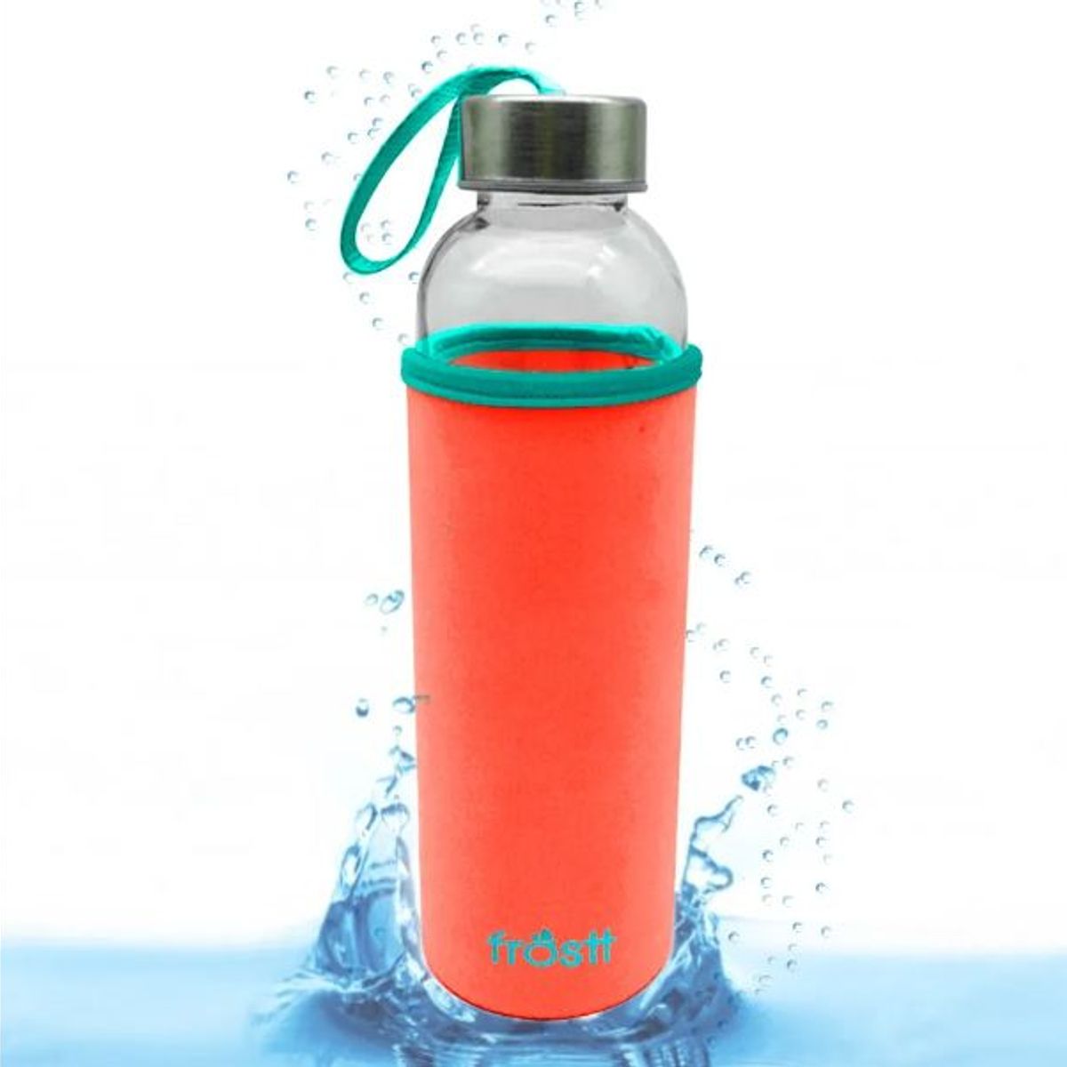 GENERICO - Tomatodo De Vidrio Con Forro Naranja