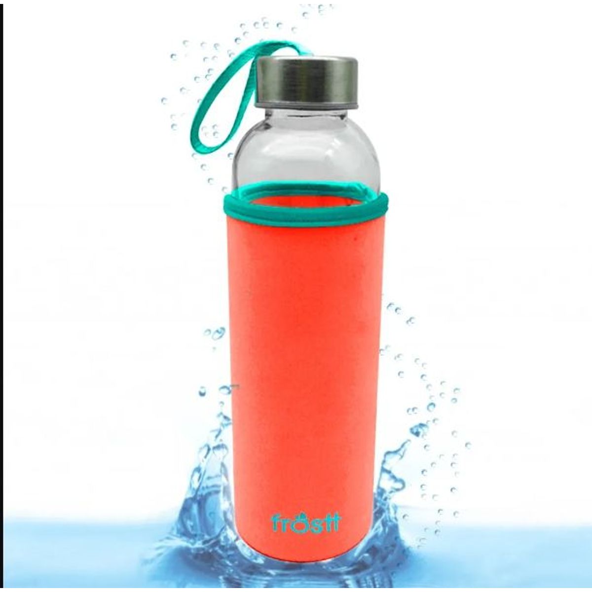 GENERICO - Tomatodo De Vidrio Con Forro Naranja