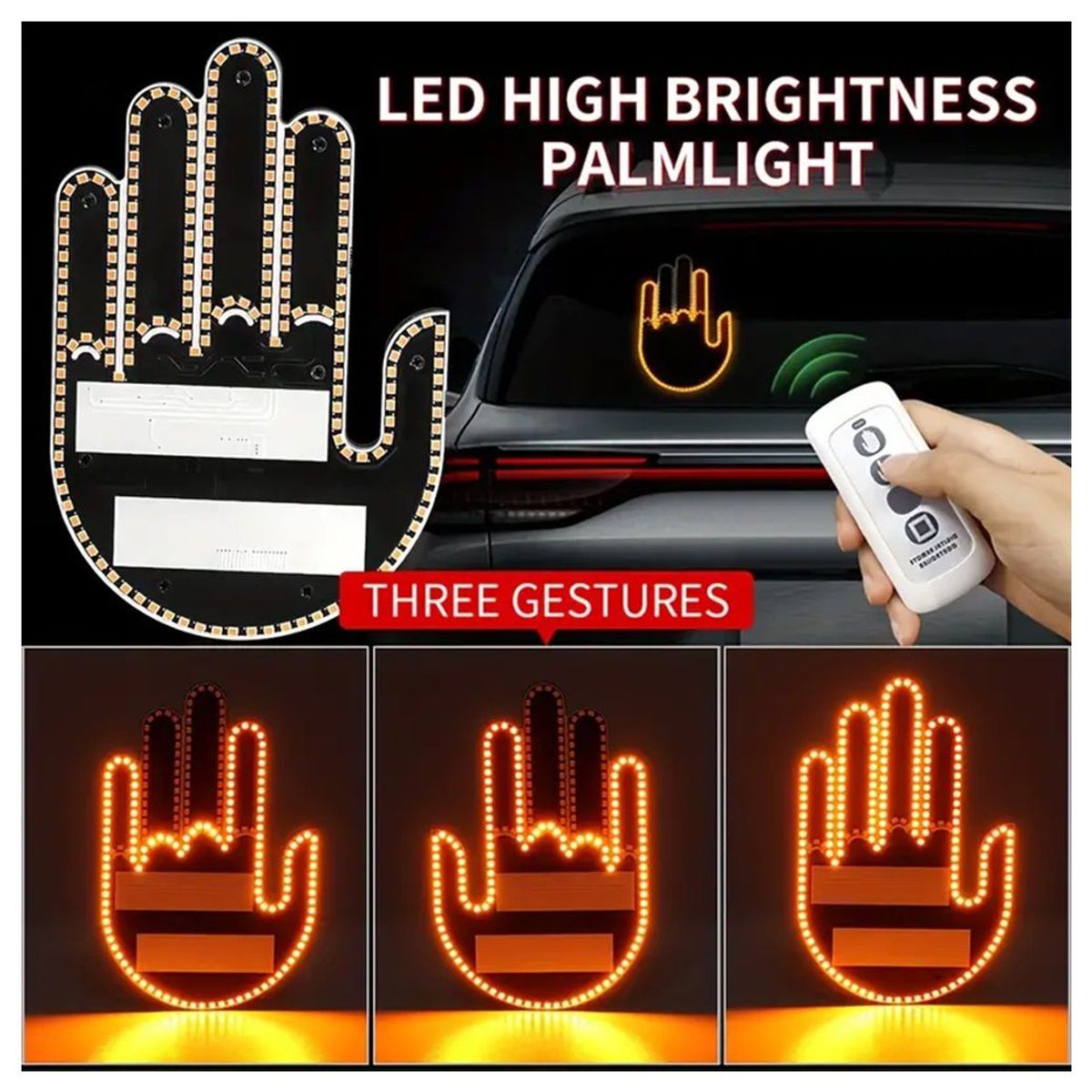 IMPORTADO MC - Mano LED con Gestos incluye Control Remoto TRES GESTOS