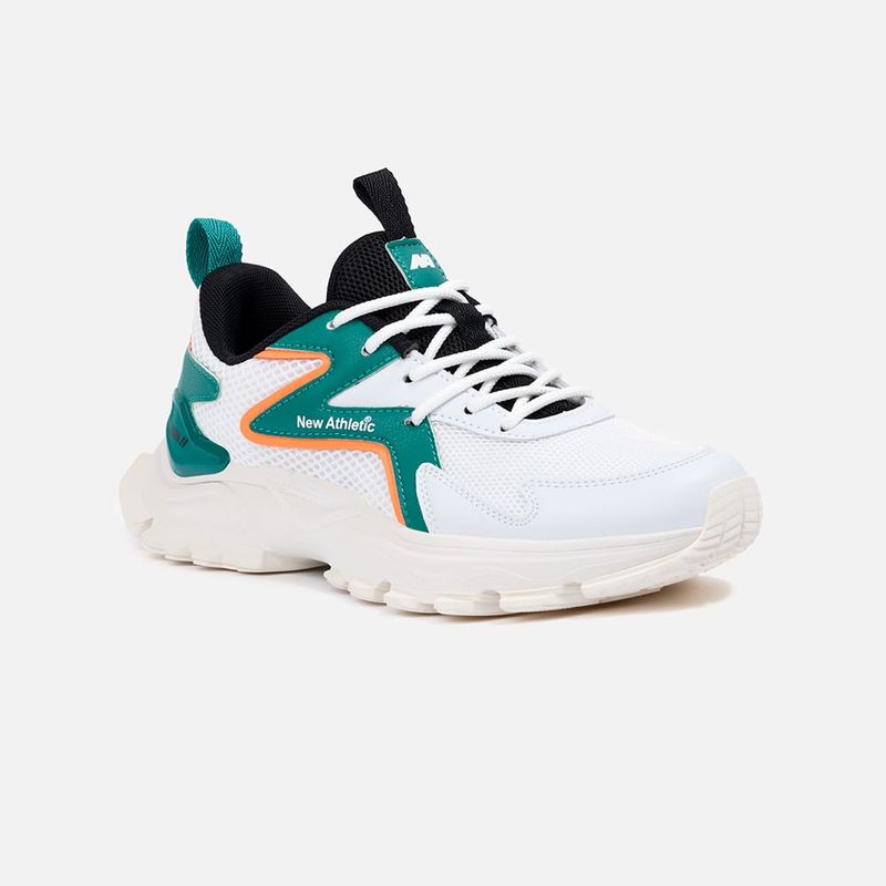 NEW ATHLETIC - ZAPATILLAS NEW ATHLETIC LIFESTYLE TRUIDEN66 BEIGE CON VERDE PETROLEO PARA MUJER