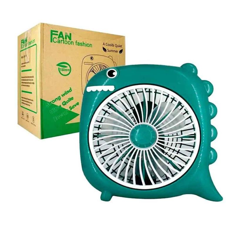GENERICO - Ventilador de Escritorio Kawaii Dinosaurio